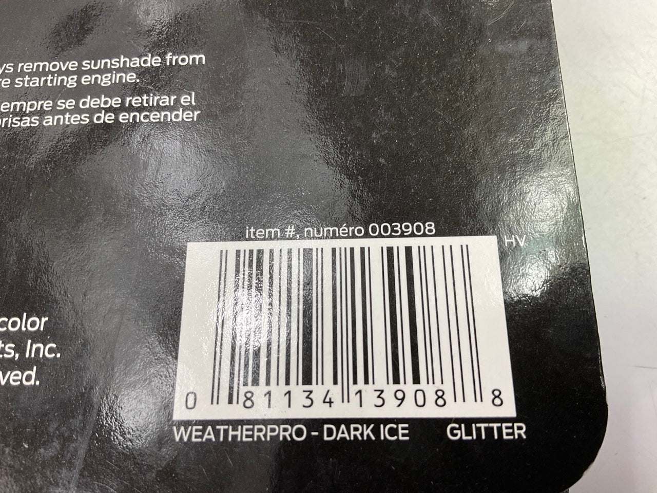 Plasticolor 003908 Weatherpro Dark Ice Accordion Sunshade, 58'' X 27-1/2''
