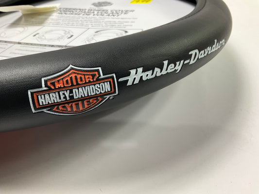 Plasticolor 006393 Steering Wheel Cover 14.5-15'' Diameter For Harley Cycles Logo