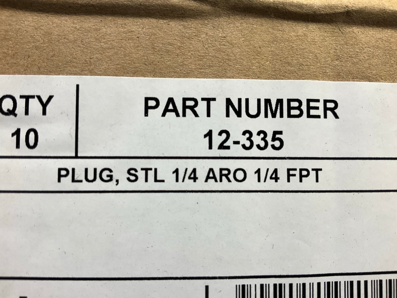 10 PACK - PLEWS 12-335 Tru-Flate Steel Plugs 1/4'' A Design X 1/4'' FNPT
