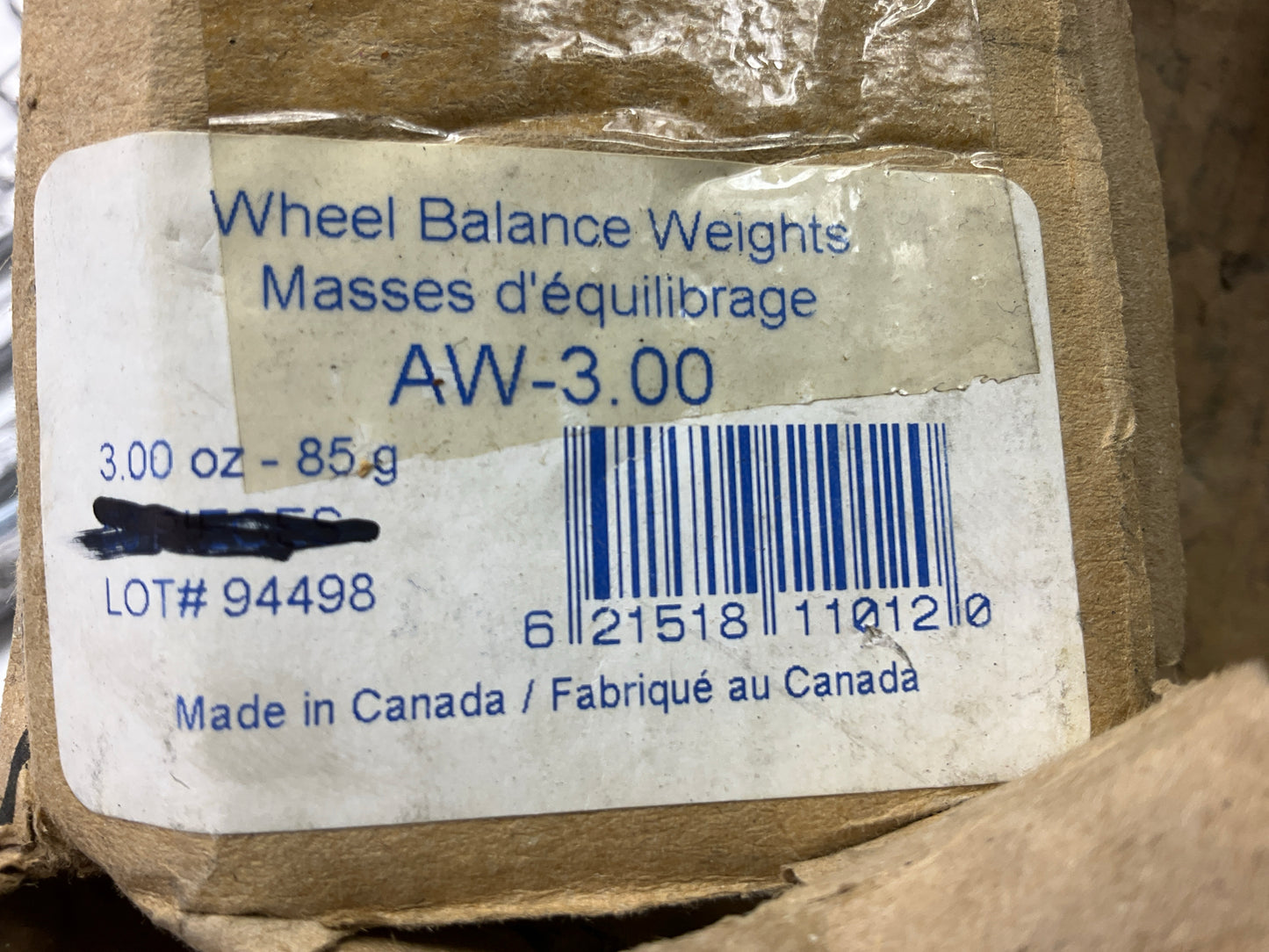 Plombco AW-3-00 Wheel Weights 3.00 Oz Each - 40 Pcs