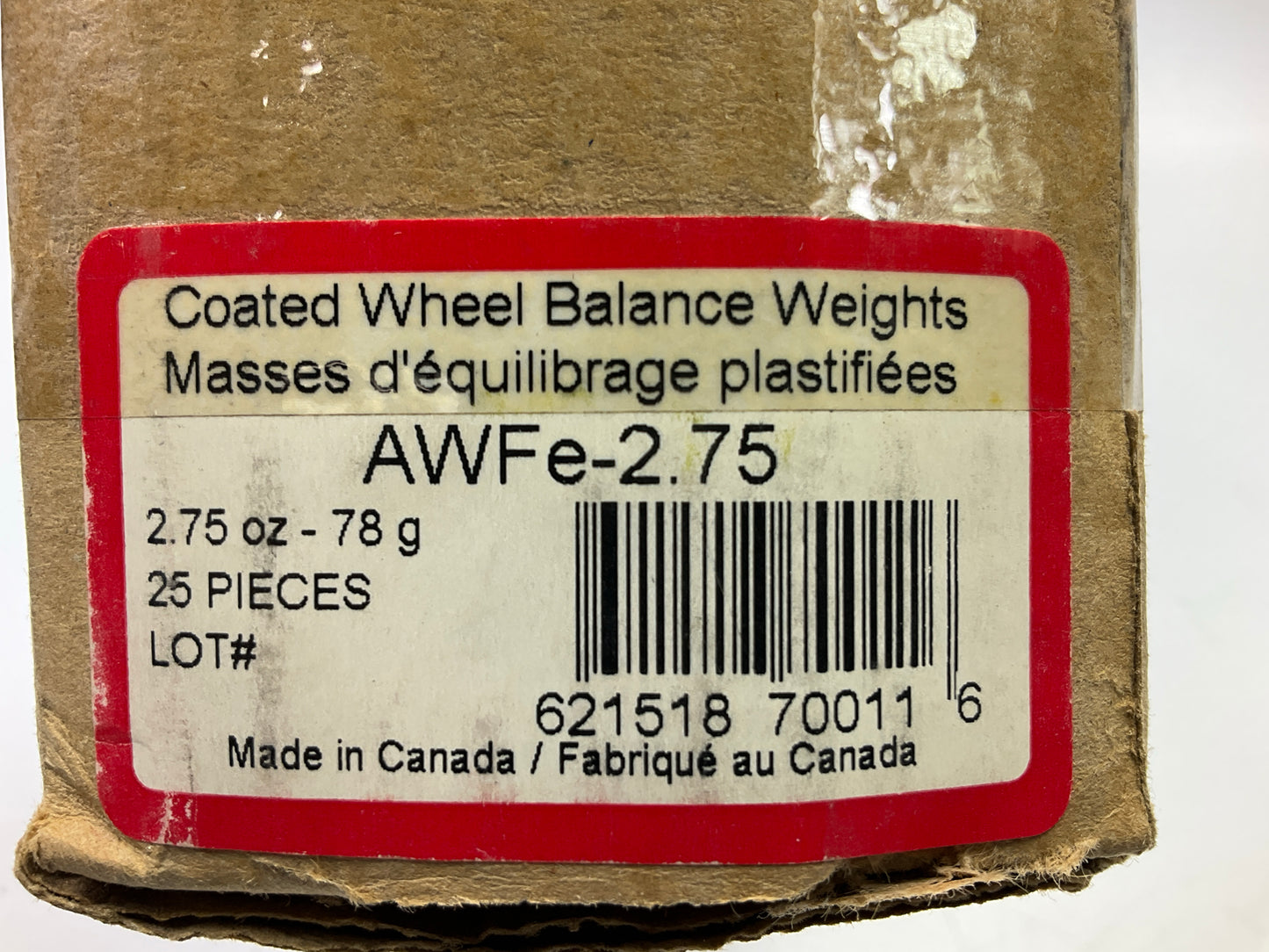 Plombco AWFE-2-75 Wheel Balancing Weights 2.75 Oz Each - Pack Of 25