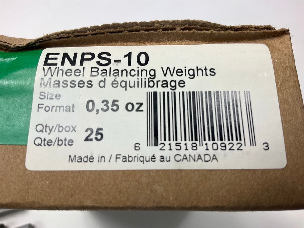 Plombco ENPS-10 Wheel Balancing Weights, 0.35oz, 25 Pcs (Plastic Over Steel)