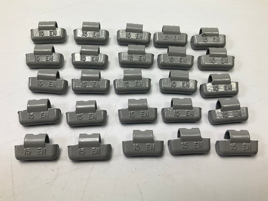 Plombco ENS-15 15-gram Lead Clip-on Wheel Weights, 25 Pcs, EN Series
