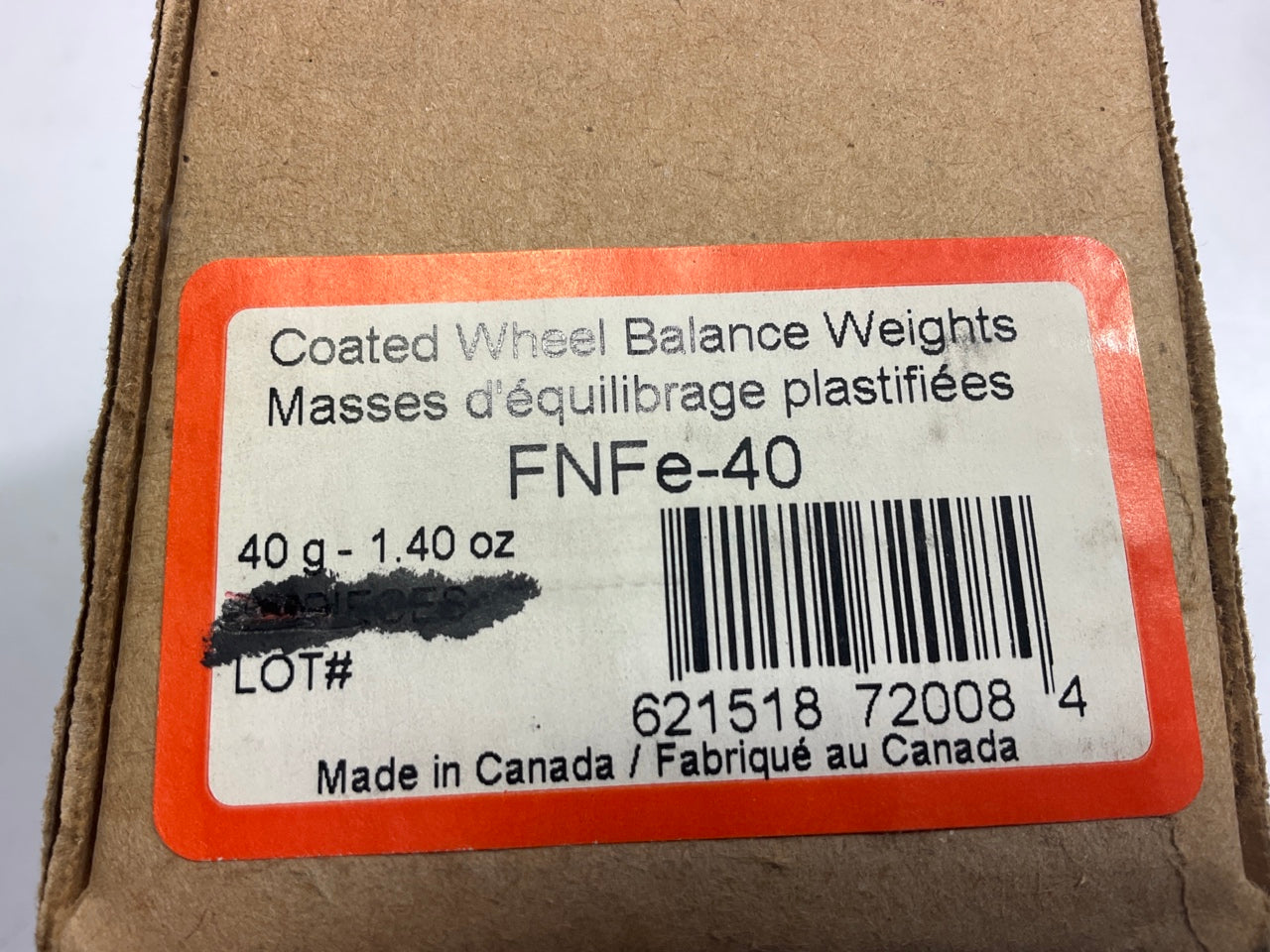 Plombco FNFE-40 Wheel Weights - 1.40 Oz Each, Box Of 24 Pcs, PFE Steel