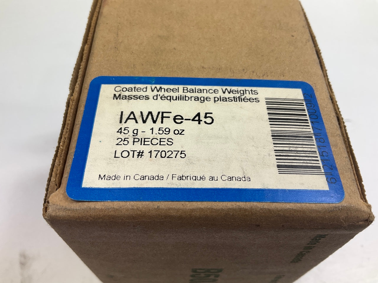 Plombco IAWFE-45 Wheel Weights 1.59 Oz - Box Of 25