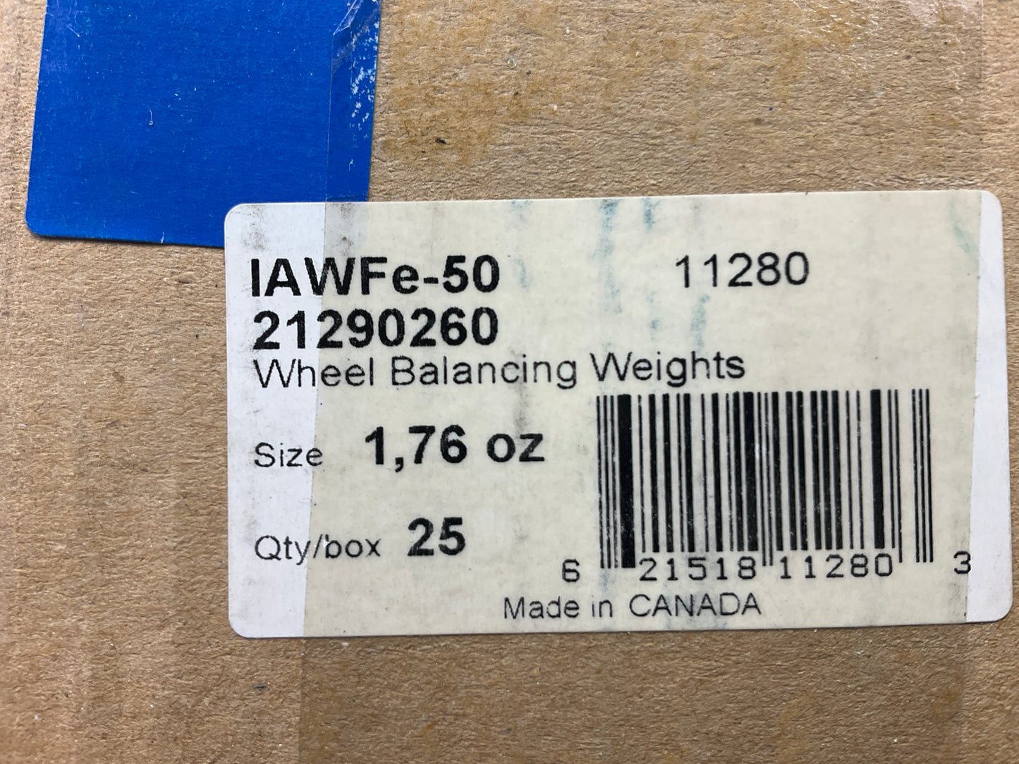 Plombco IAWFE-50 Wheel Weights 1.75 Oz Each, 25 Pcs