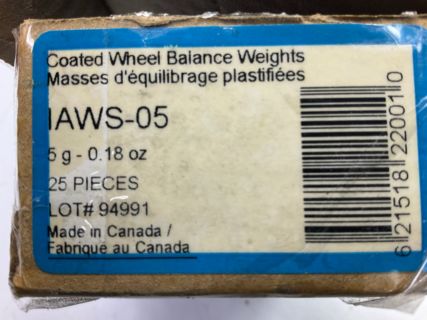 Plombco IAWS-05 Wheel Balancing Weights, 5 Grams, 0.18 Oz Each, Box Of 25