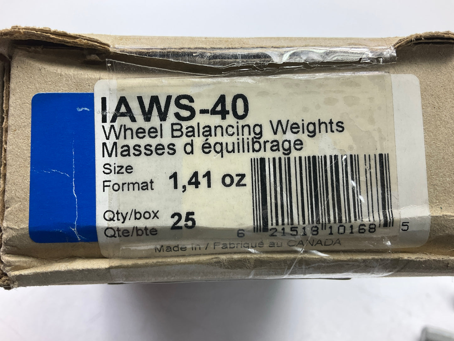 Plombco IAWS-40 Wheel Weights 1.41 Oz Each - Box Of 20