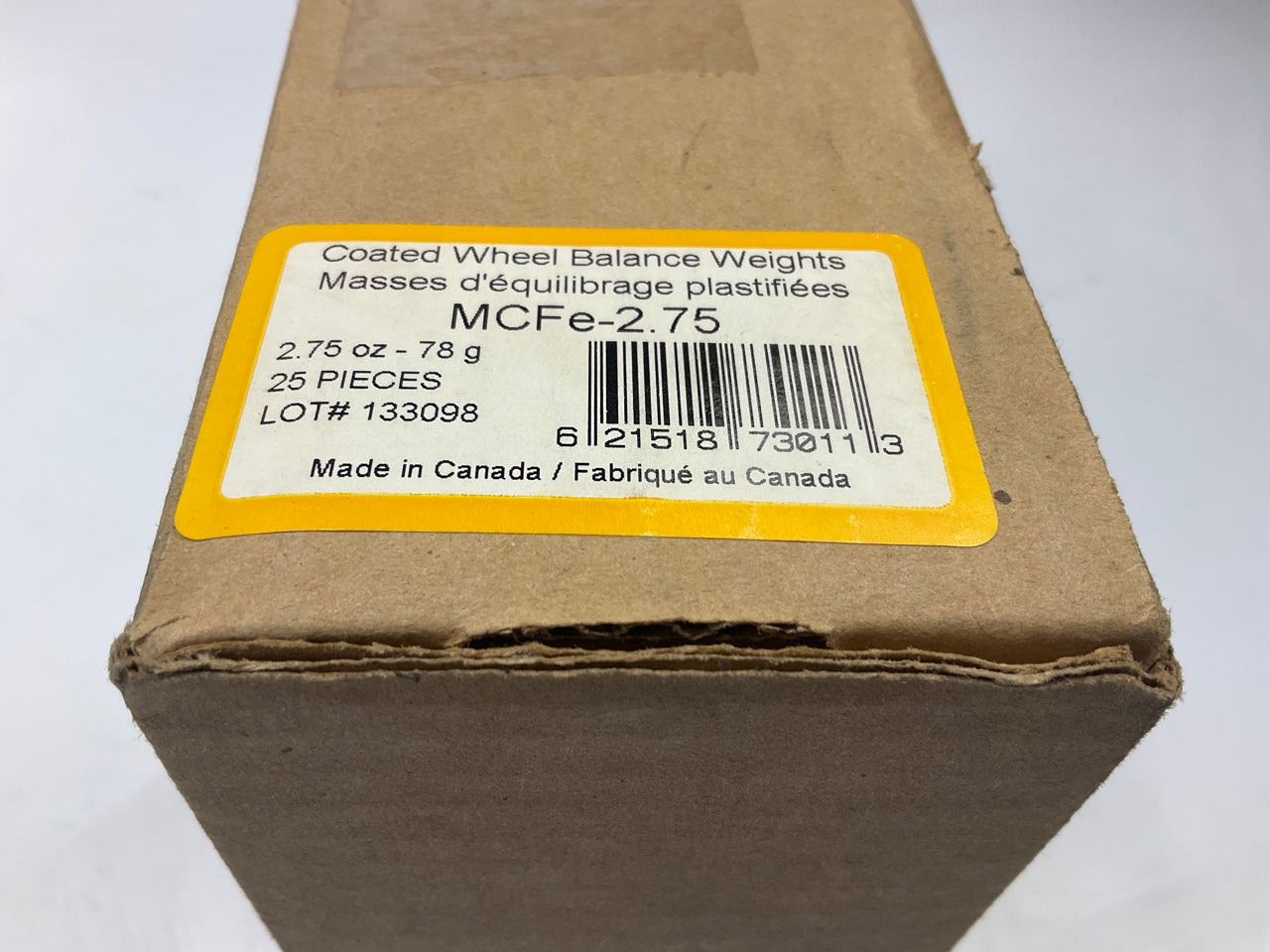 Plombco MCFE-2-75 Wheel Balance Weights 2.75 Oz, Box Of 25