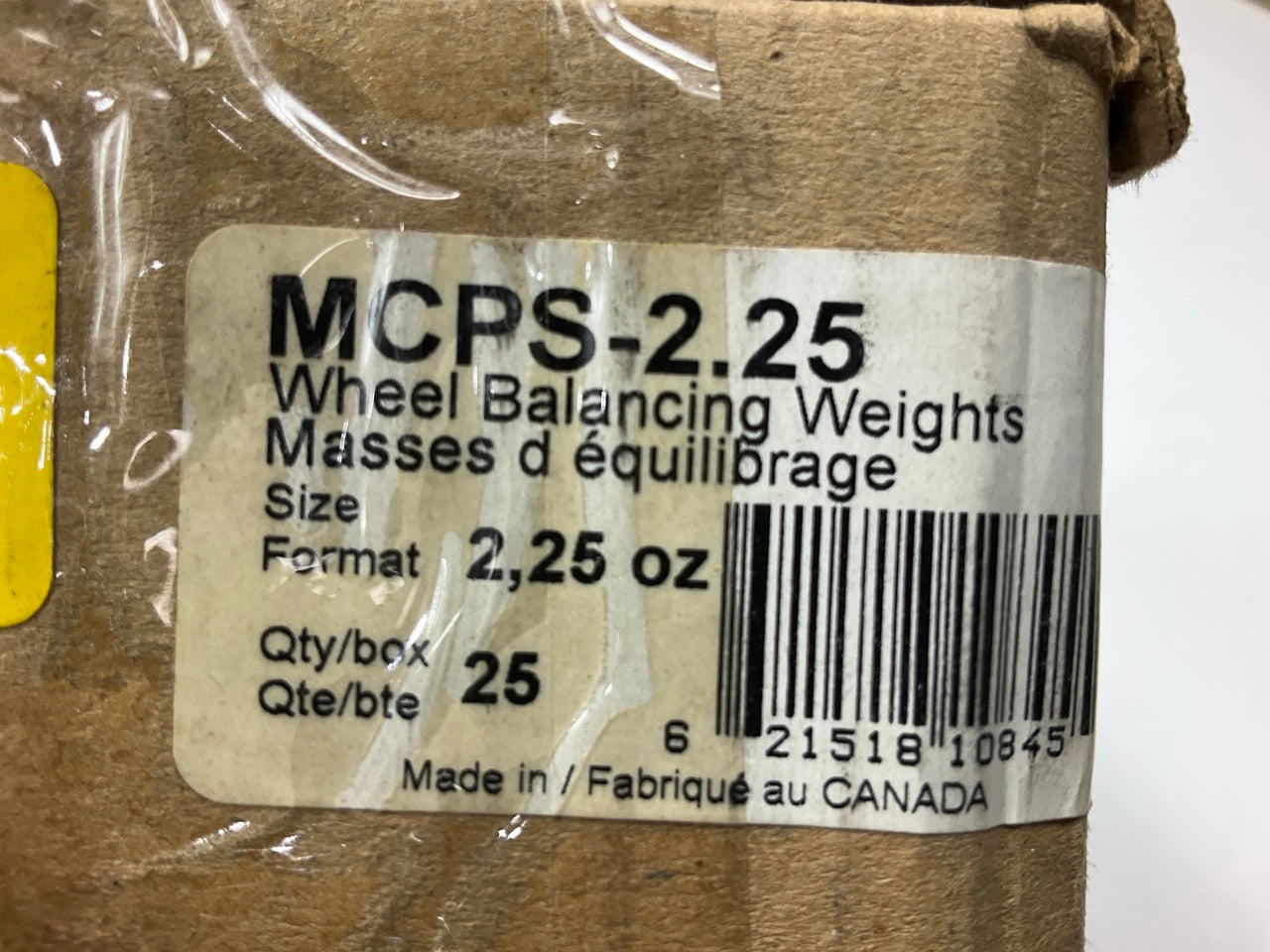 Plombco MCPS-2-25 Wheel Weights 2.25 Oz Each - Box Of 25