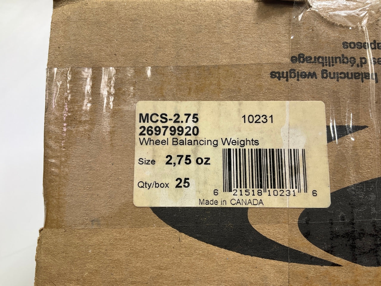 Plombco MCS-2-75 Wheel Balancing Weights 2.75 Oz Each - Pack Of 25