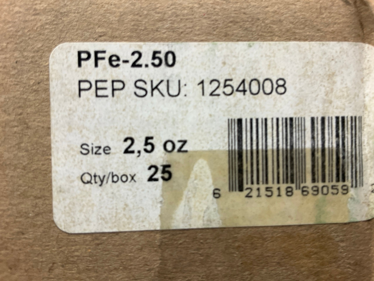 Plombco PFE-2-50 Wheel Balance Weights 2.50 Oz Each - 23 Pcs Total