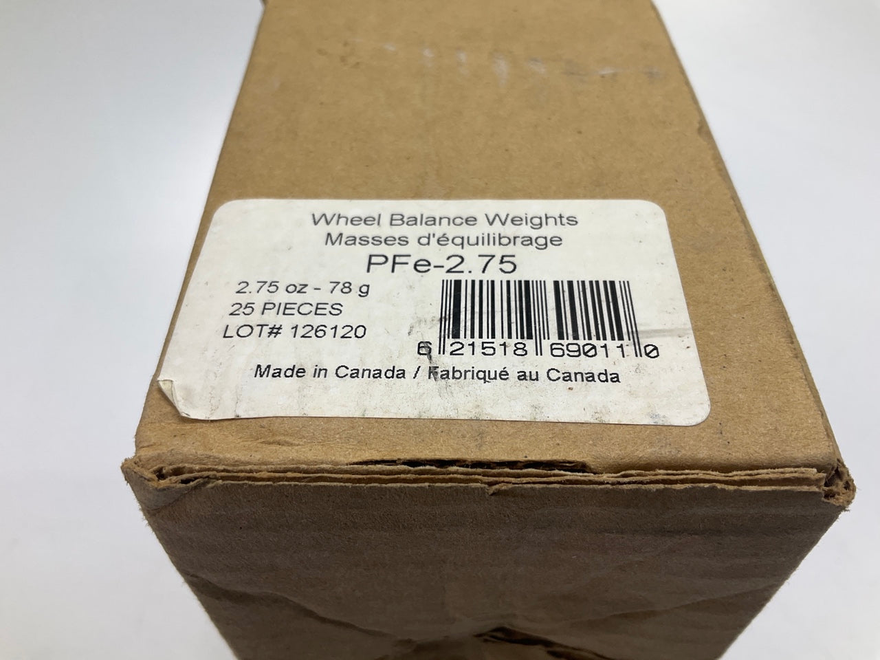 Plombco PFE-2-75 Wheel Weights 2.75 Oz - Pack Of 25