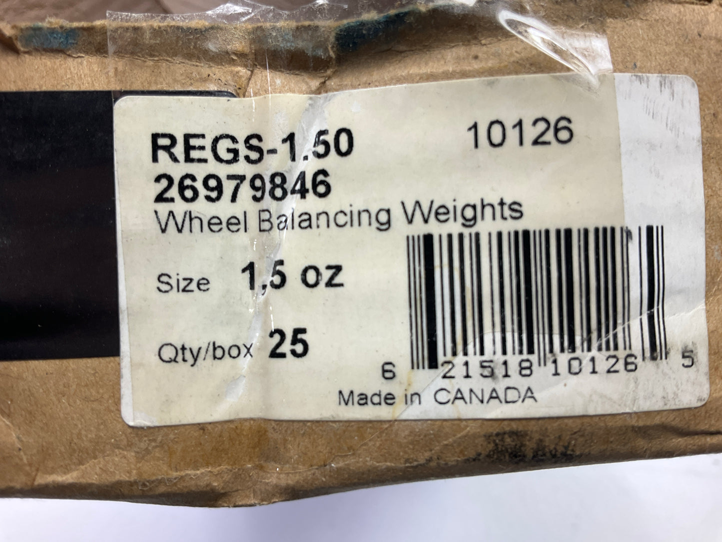 Plombco REGS-1-50 Wheel Balancing Weights, 1.5 Oz Each - Pack Of 25