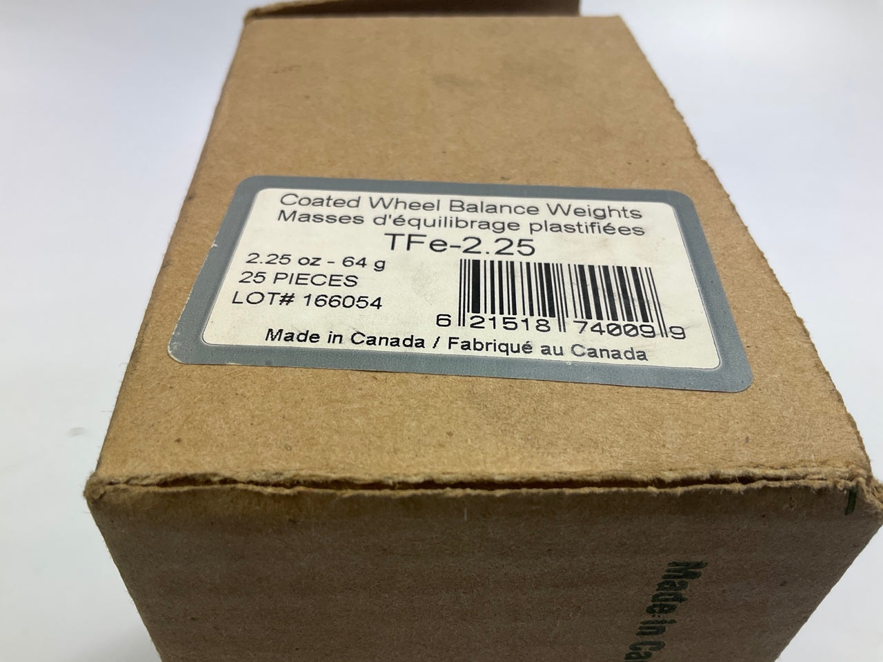 Plombco TFE-2-25 Wheel Weights 2.25 Oz Each - Box Of 25