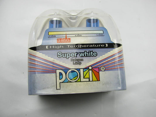 POLI 9004 3850K SUPER WHITE HALOGEN XENON HEADLIGHT BULBS - PACK OF 2