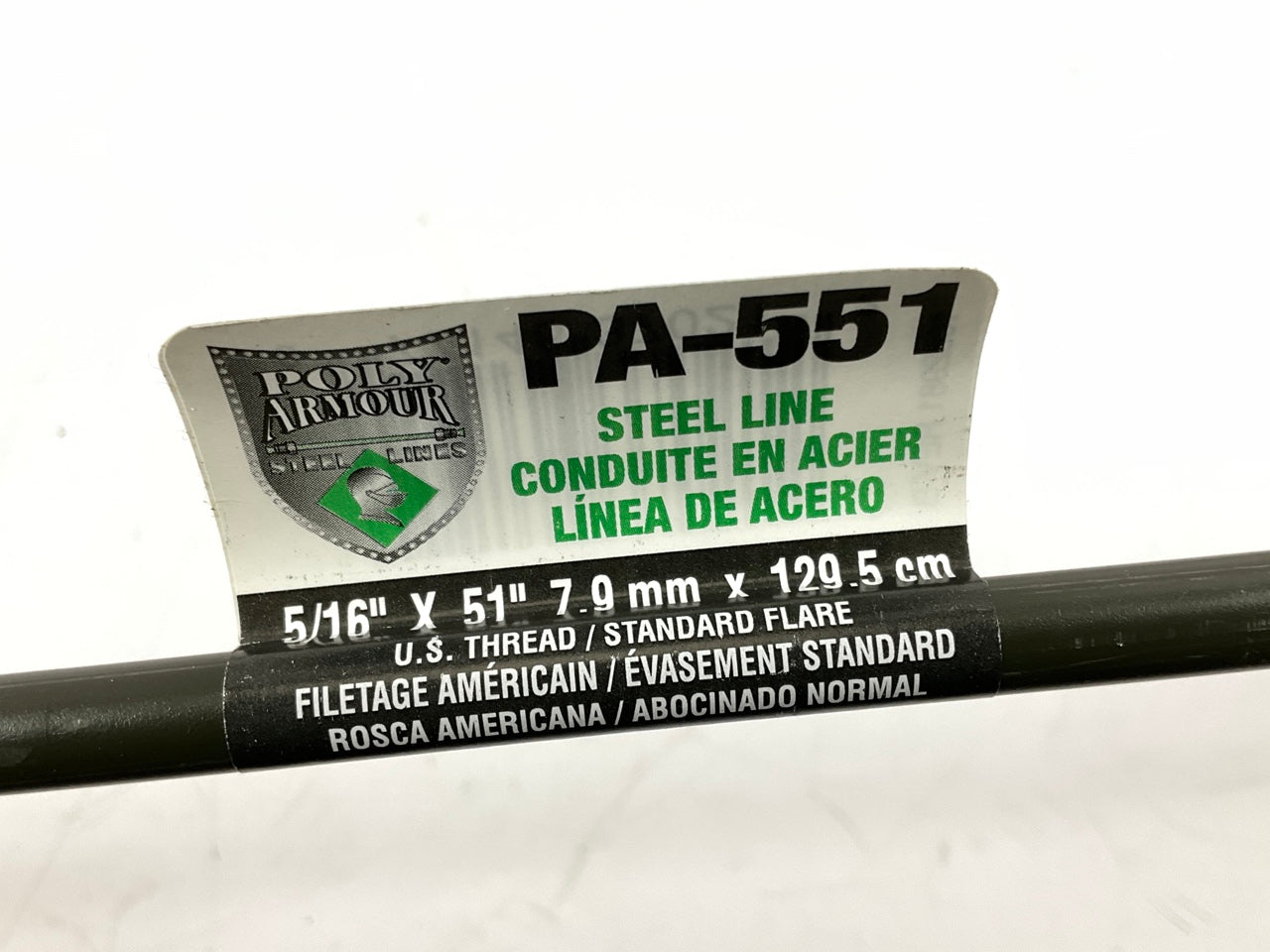 (5) Poly Armour PA-551PVF Coated Steel Brake Line: 51'' Long, 5/16'' Diameter