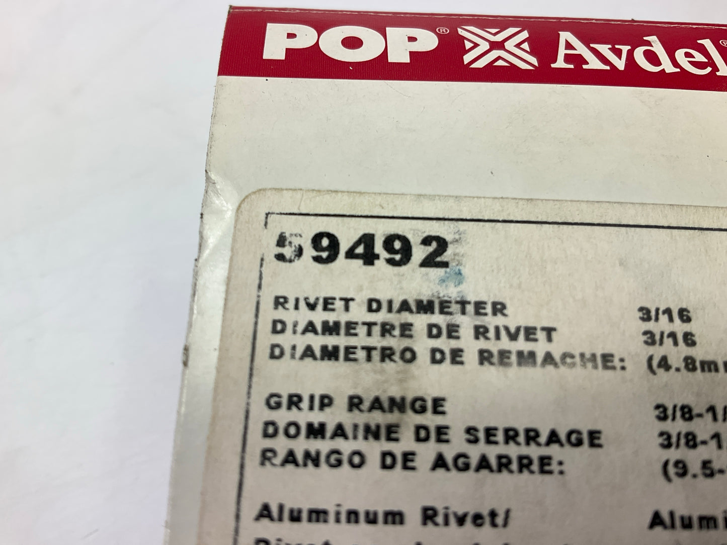 POP 59492 - 3/16'' X 1/2'' SAE Aluminum Medium Head Silver Blind Rivets, 100 Pack