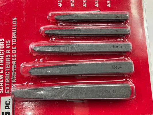 Powerbuilt 642495 5 Piece Screw Extractor Set
