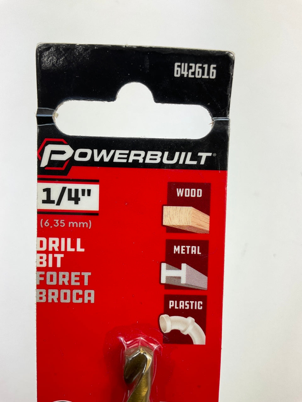 Powerbuilt 642616 1/4'' Titanium Coated Drill Bit
