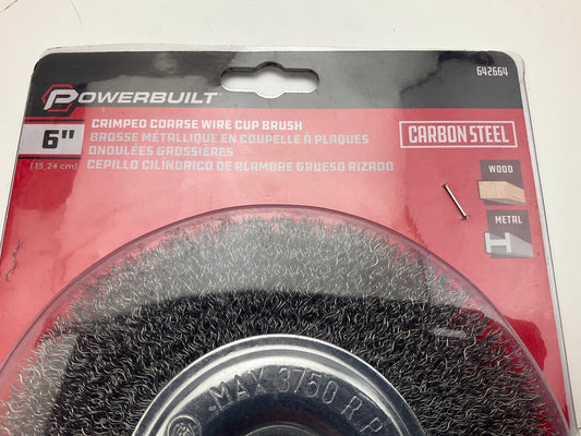 Powerbuilt 642664 Coarse Crimp Wire Wheel Brush 6''