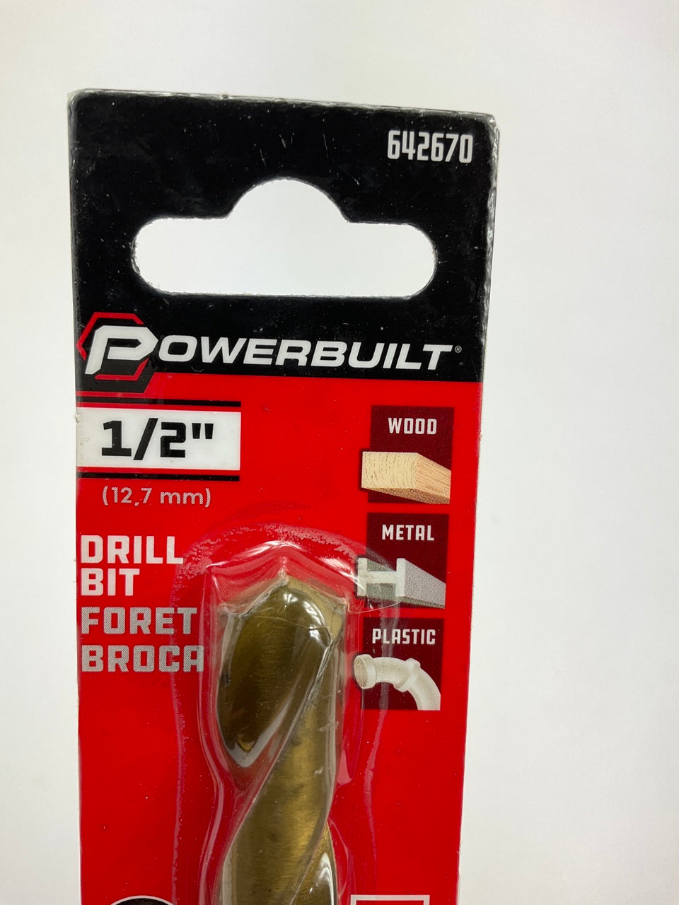 Powerbuilt 642670 1/2'' Titanium Coated Drill Bit