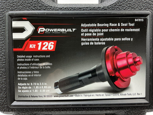 Powerbuilt 647815 Adjustable Bearing Race And Seal Installation Tool