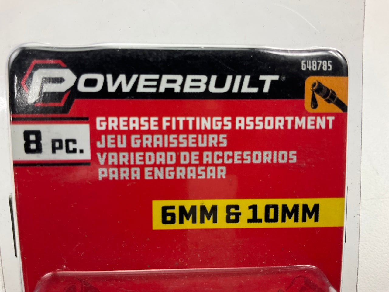 Powerbuilt 648785 Metric 6 & 10mm Grease Fitting Assortment - Pack Of 8