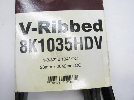 Powerproducts 8K1035HDV Serpentine Belt - 1.12'' X 104.00'' - 8 Ribs
