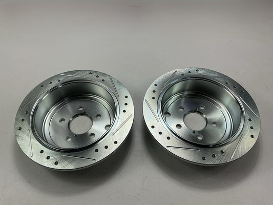 Powerstop JBR1365XPR Rear Performance Drilled & Slotted Brake Rotor Kit