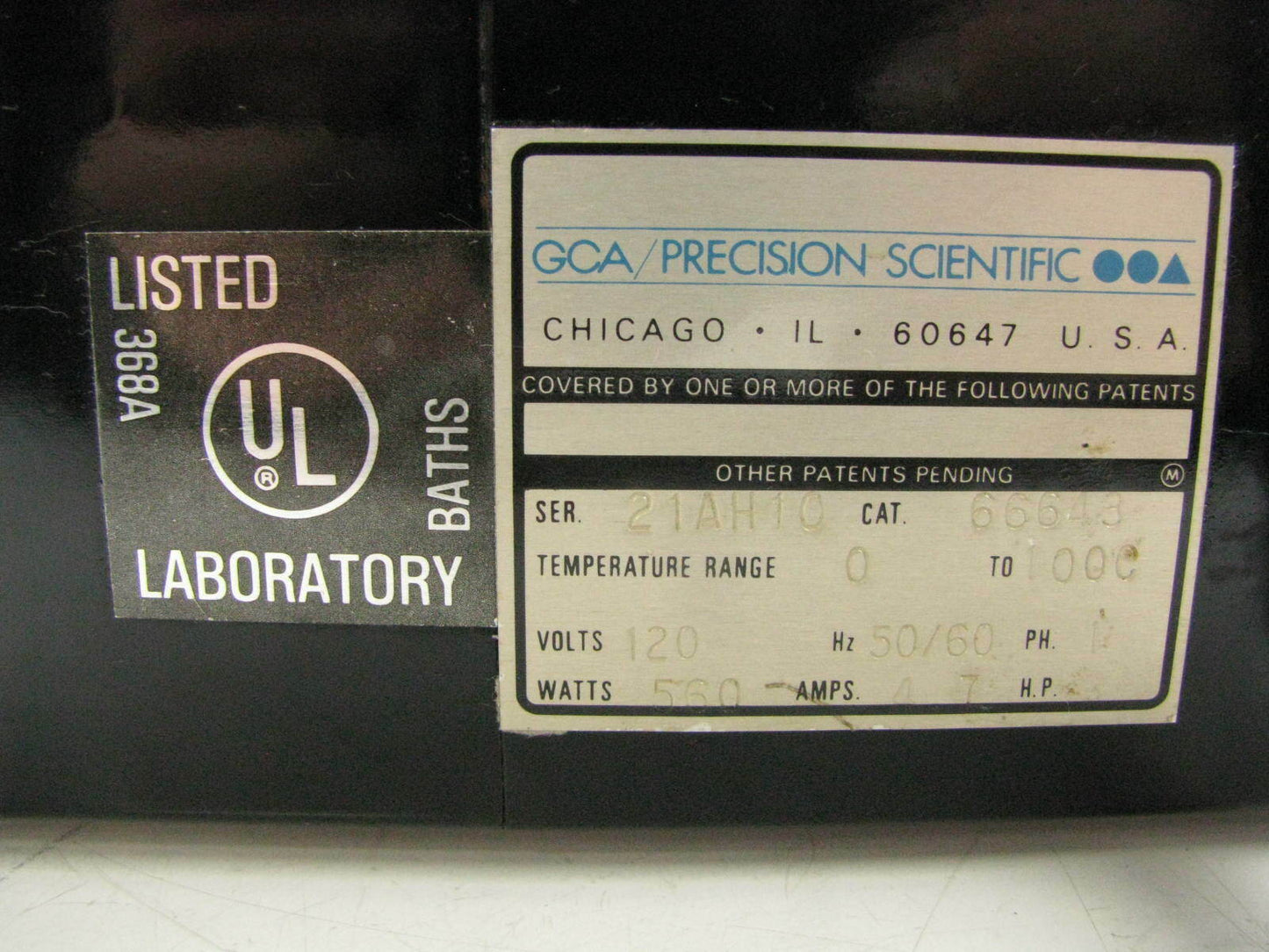 GCA Corporation Precision Water Bath Thelco 182 5.5 Liter
