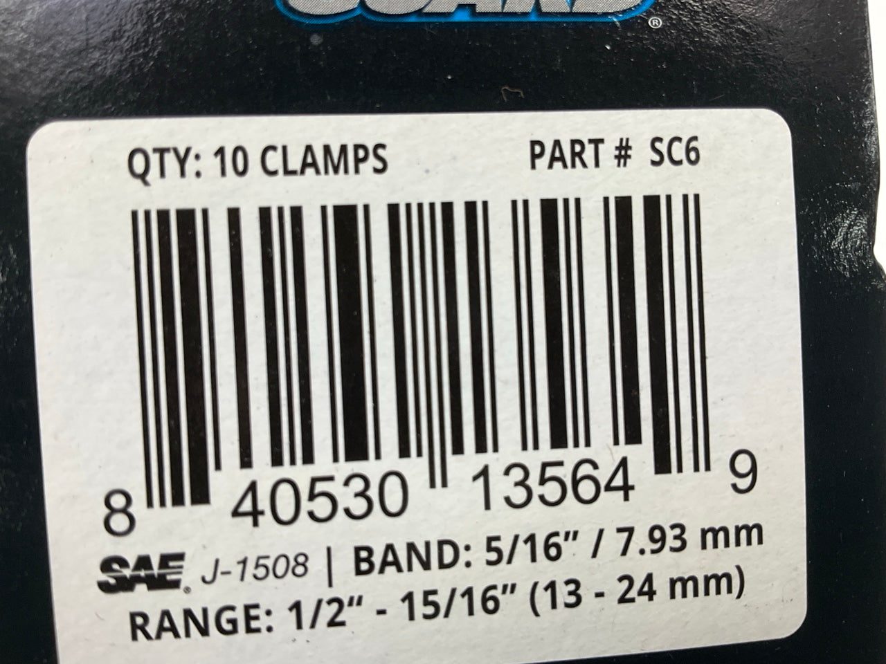 (10) Prime Guard SC6 Hose Clamps - 1/2'' To 15/16'' (13-24mm)