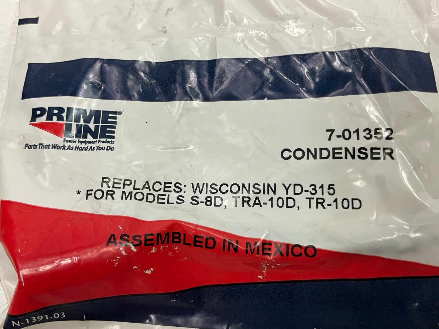 Primeline 7-01352 Ignition Condenser, For Wisconsin Models S-8D, Tra-10D, Tr-10D