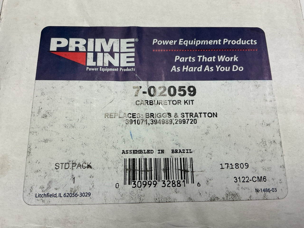 Primeline 7-02059 Carburetor Repair Kit 391071, 394989, 299720
