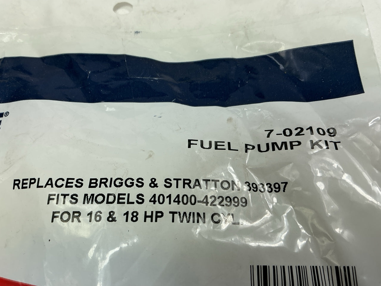 Primeline 7-02109 Fuel Pump Repair Kit Replaces: BRIGGS & STRATTON 393397