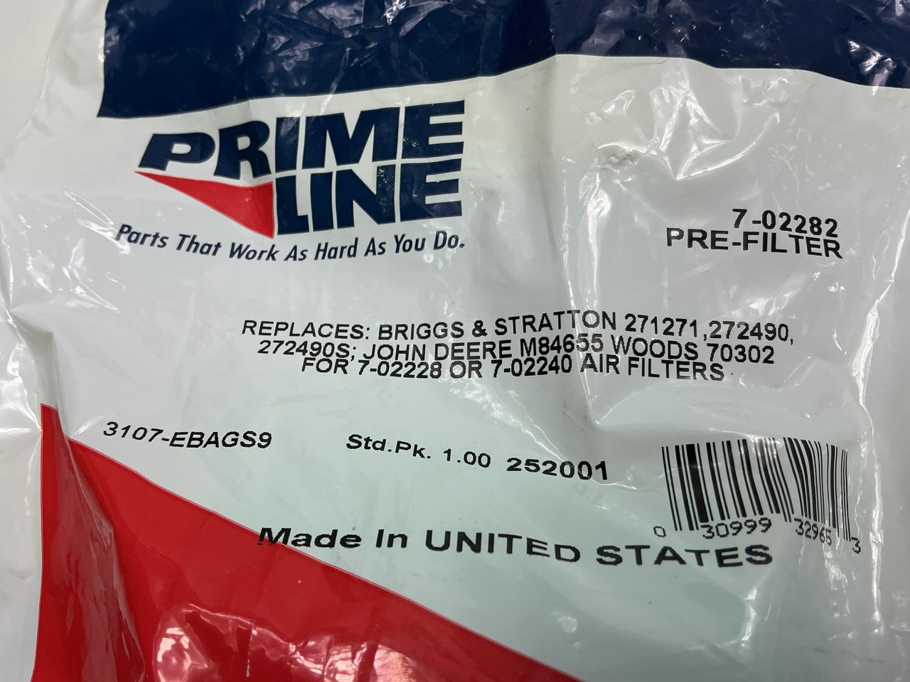 Primeline 7-02282 Foam Air Pre-filter 100-743, 271271, 272490, 272490S, M84655