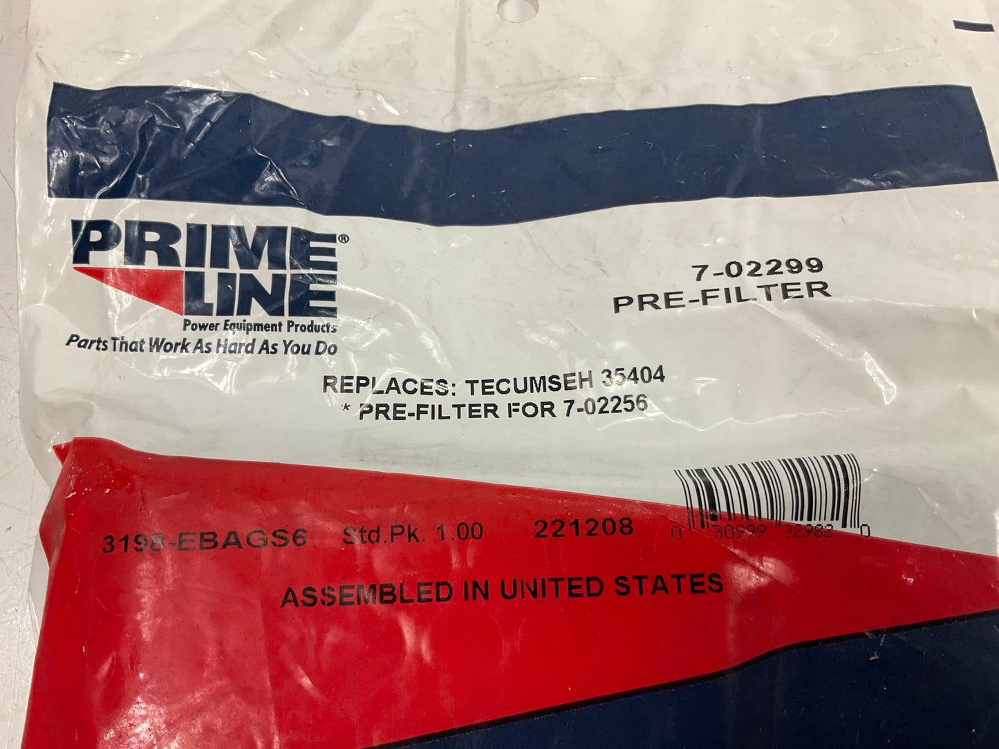 Primeline 7-02299 Air Pre-Filter Replaces: Tecumseh 35404, Pre-Filter For 7-0225