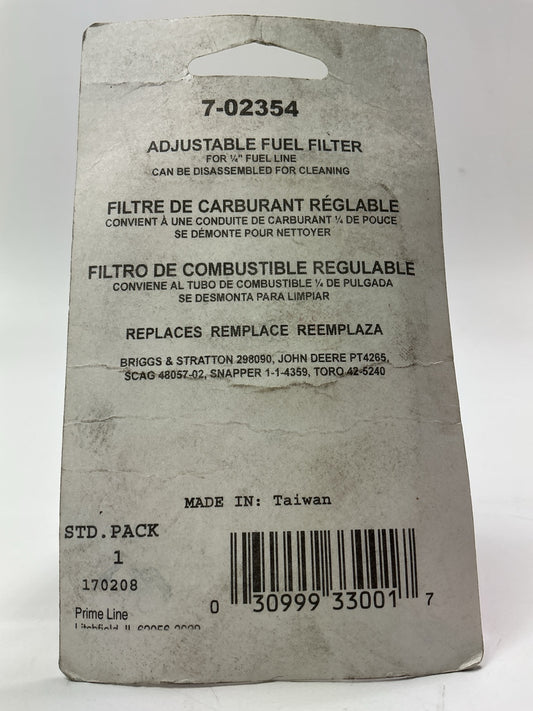 Primeline 7-02354 Fuel Filter 1/4'' Fuel Lines 298090, 298090S, PT4265, 48057-02