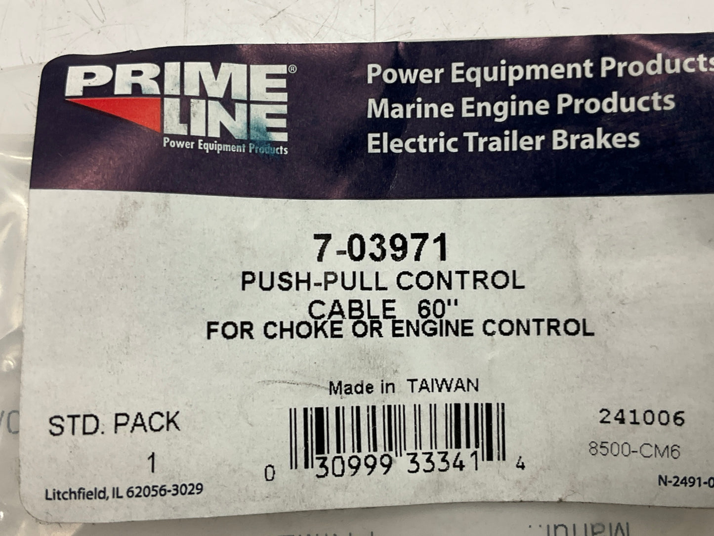 Primeline 7-03971 Choke Push-pull Cable