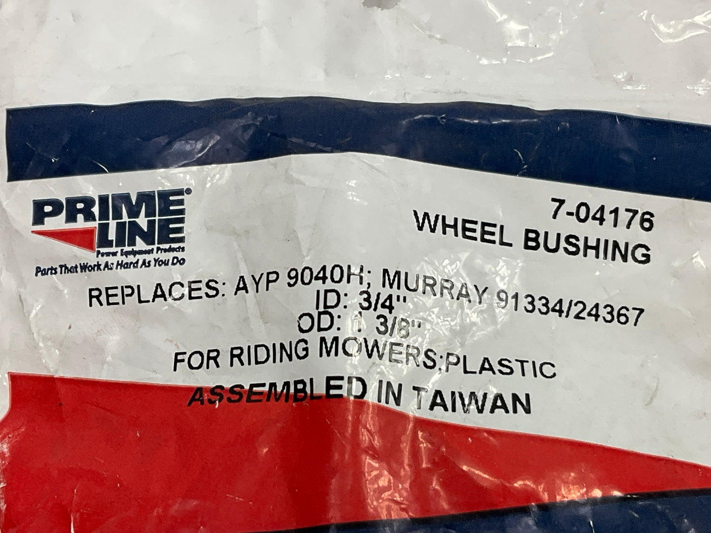 Primeline 7-04176 Front Wheel Bushing Replaces Murray 91334 & 491334