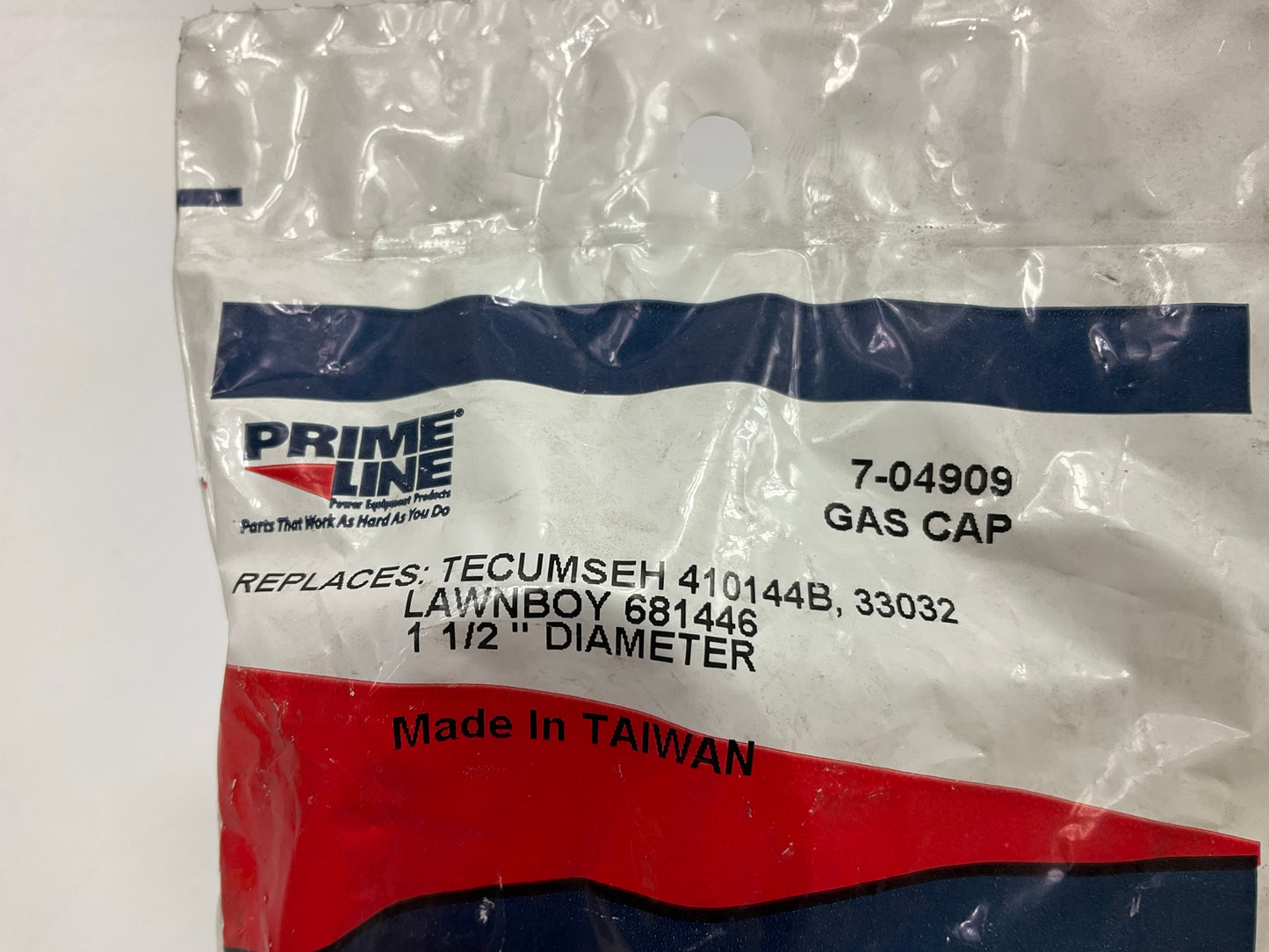 Primeline 7-04909 Vented Plastic Gas Cap 1 1/2'' Diameter 410144B, 33032, 681446