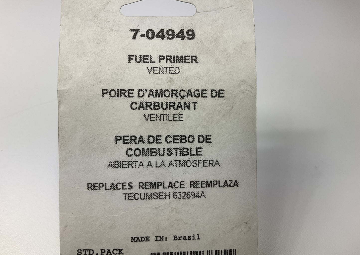 Primeline 7-04949 Fuel Primer Replacement Bulb For Tecumseh 632694A
