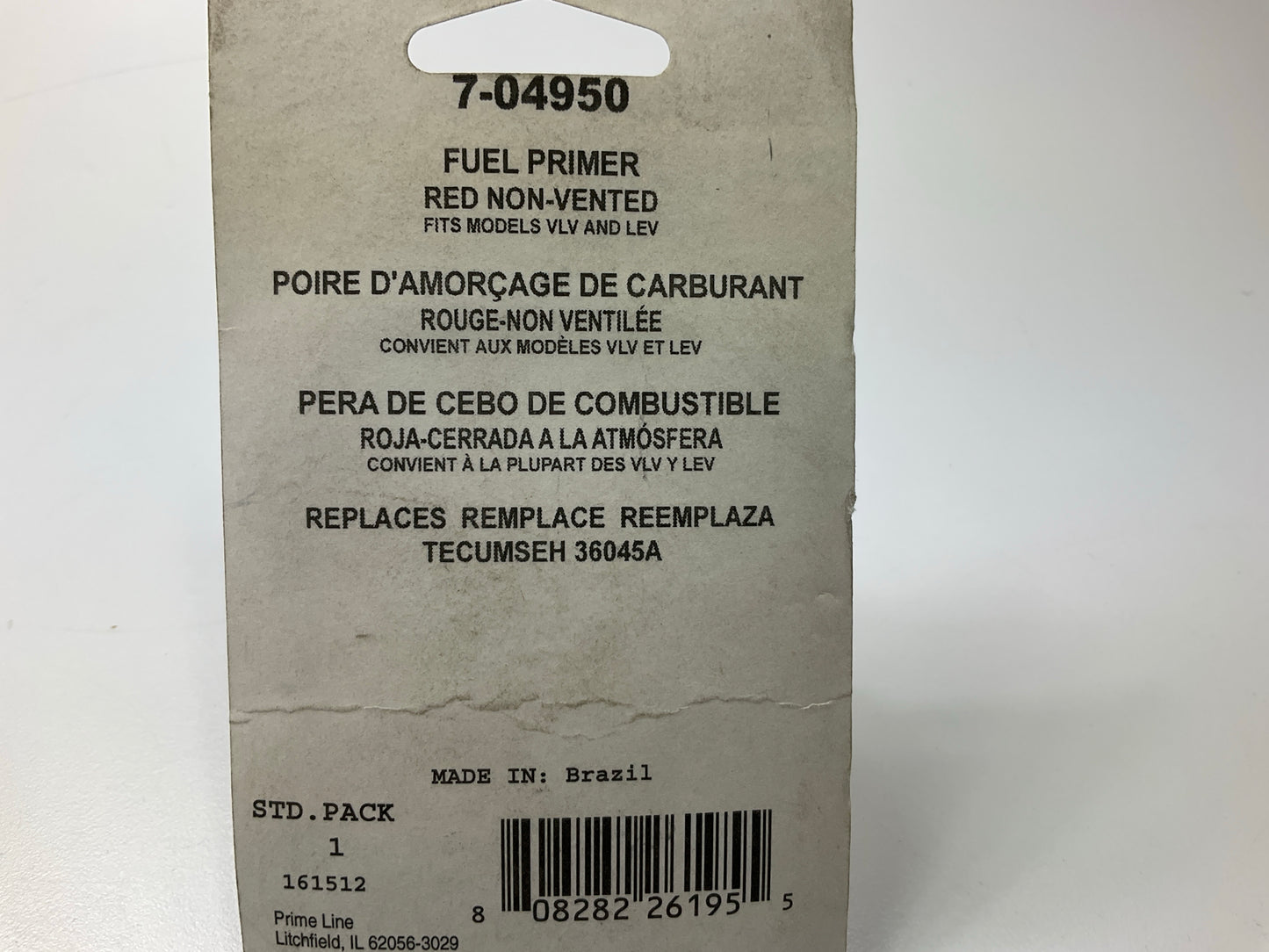 Primeline 7-04950 Fuel Primer Replacement For Model Tecumseh 36045A