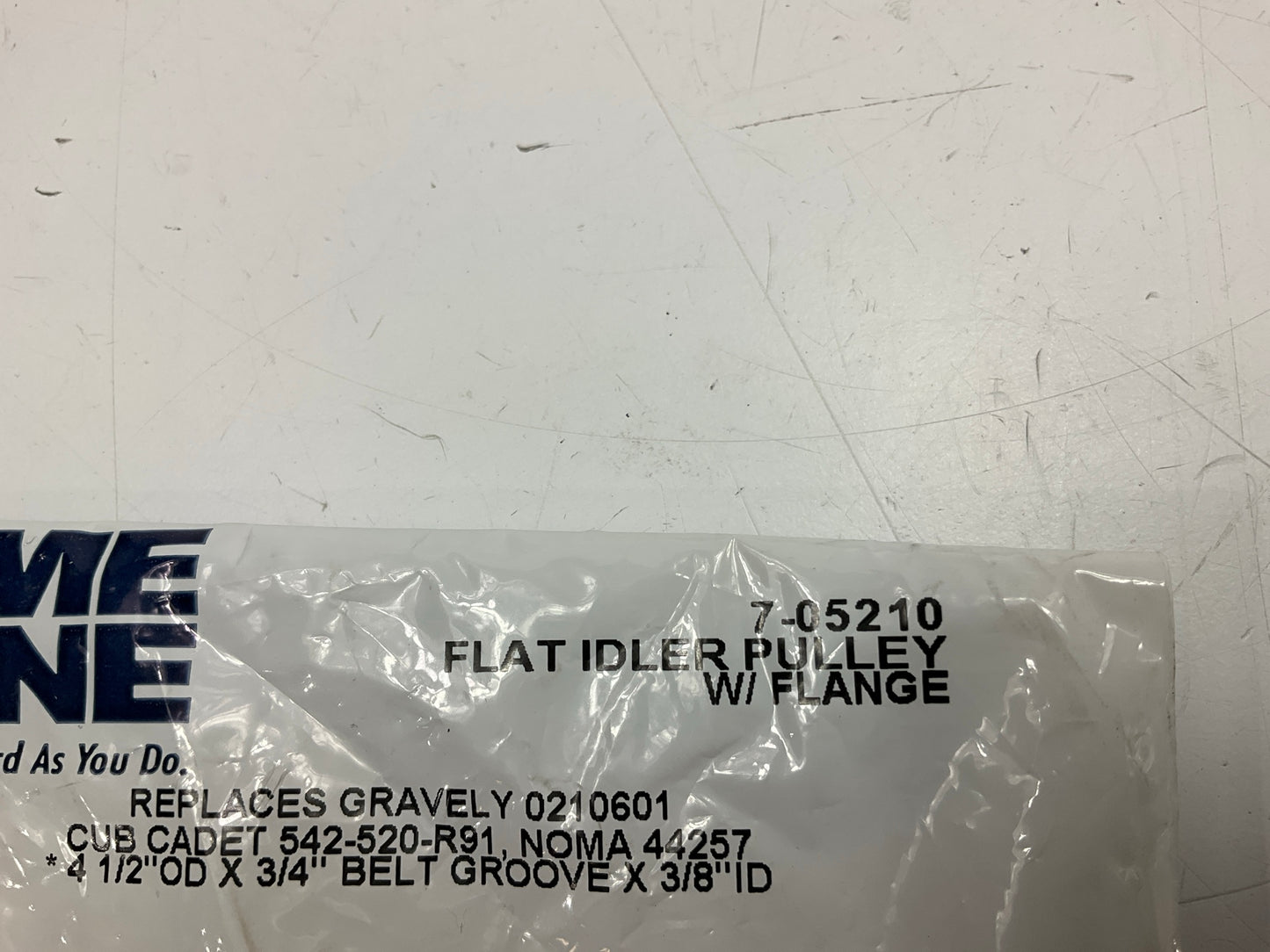 Primeline 7-05210 Flat Idler Pulley W/ Flange, 4-1/2'' OD X 3/8'' ID X 3/4'' Groove