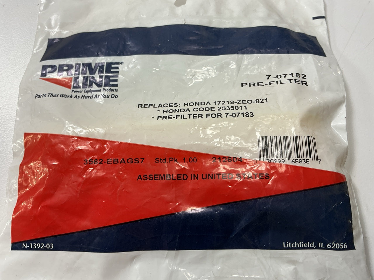 Primeline 7-07182 Round Foam Air Pre-filter 17218-ZE0-821, 17218-ZE0-505