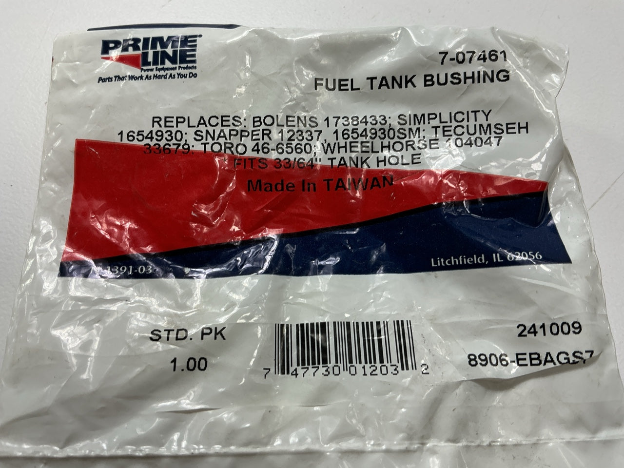 Primeline 7-07461 Rubber Fuel Tank Bushing 33/64'' Tank Hole 33679, 1738433