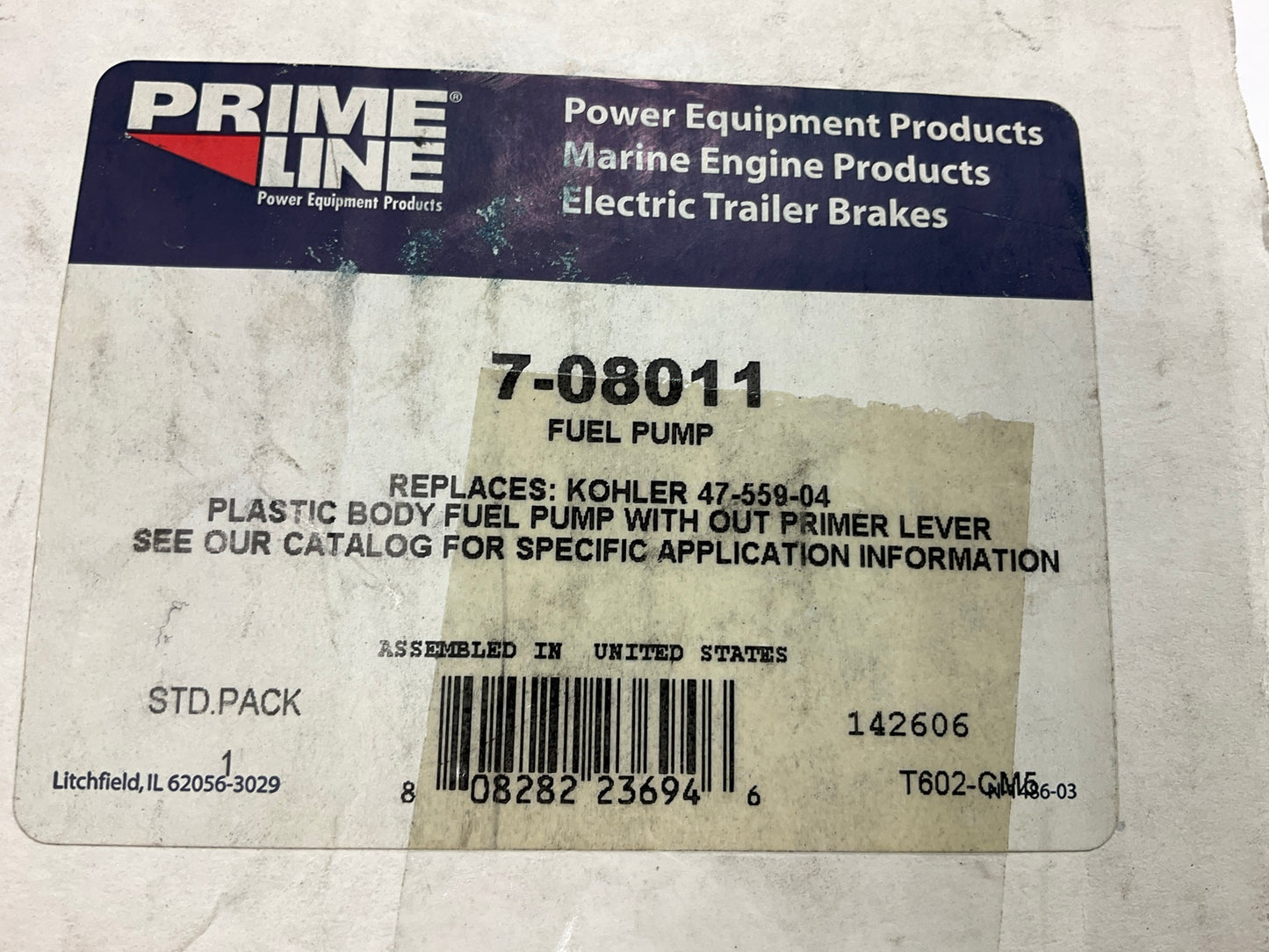 MISSING GASKET Primeline 7-08017 Fuel Pump 47 393 19-S, AM134269, 38789