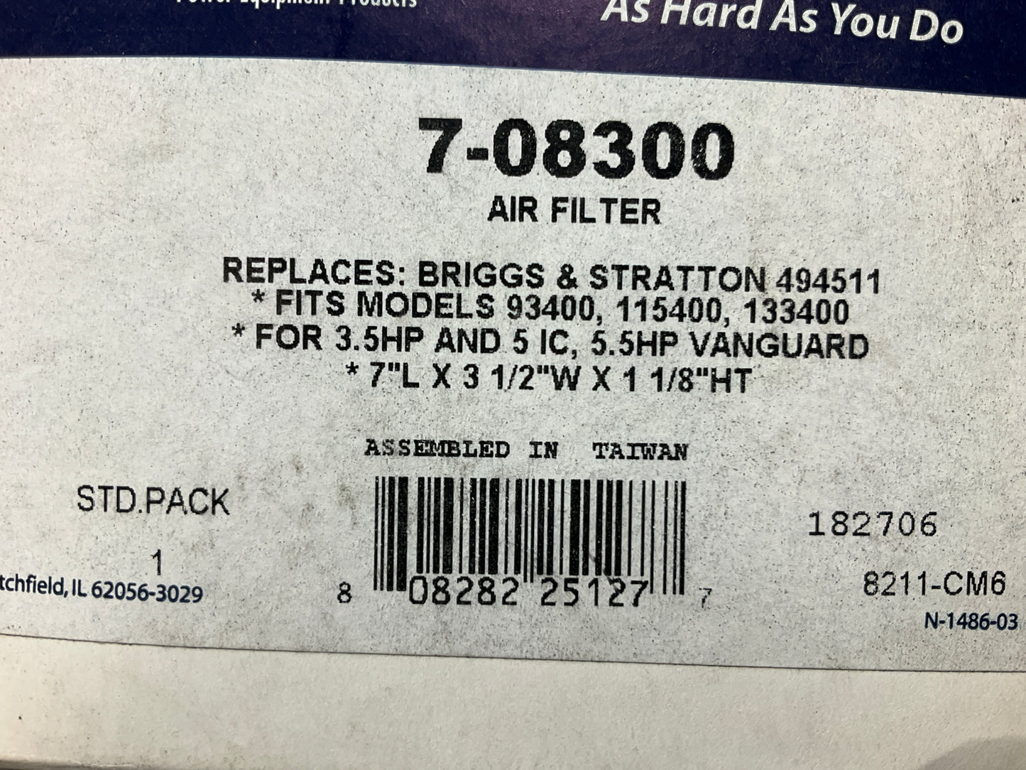 Primeline 7-08300 Air Filter 494511, 494511S, 0494511S, 1494511S, 30-735