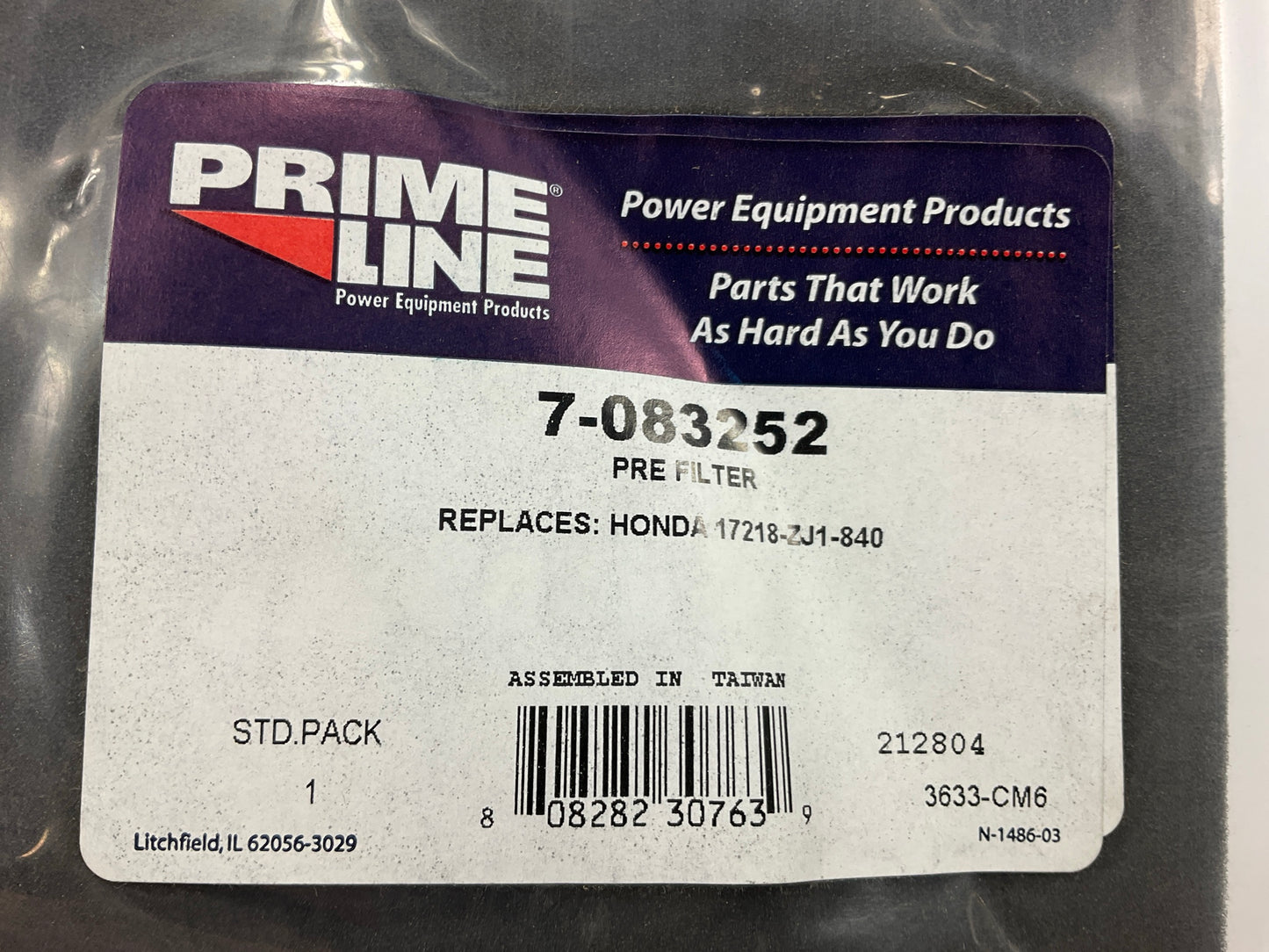 (5) Primeline 7-083252 Pre-Filter Use With Air Filter 7-083049