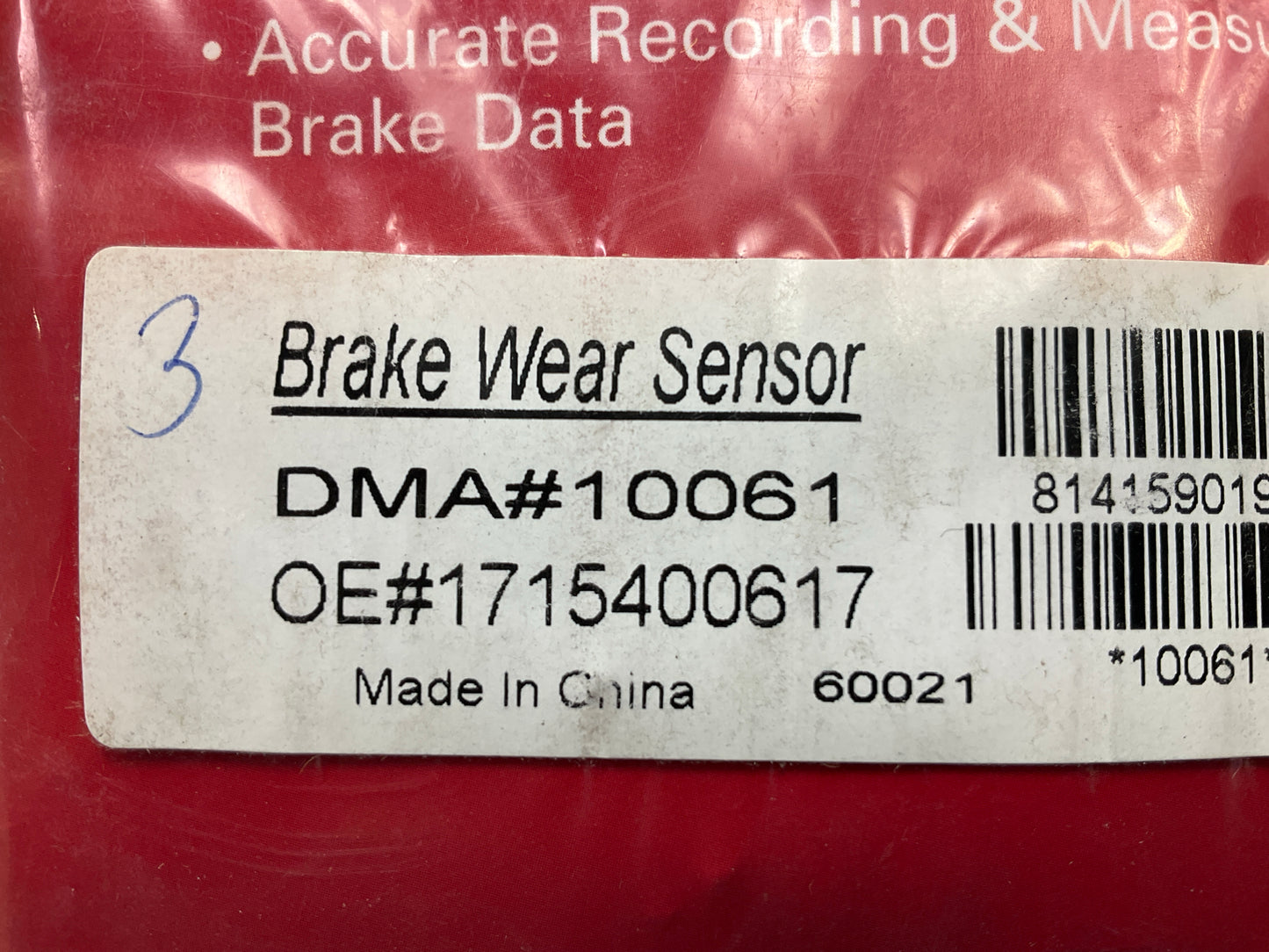 Pro Stop 10061 Brake Pad Wear Sensor